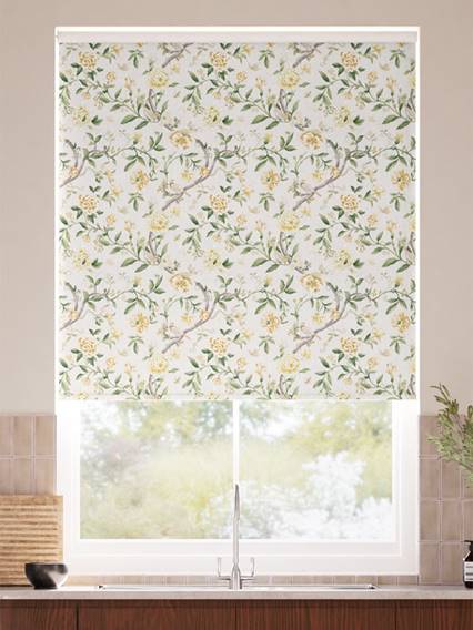 Porcelain Garden Warm Yellow Roller Blind thumbnail image