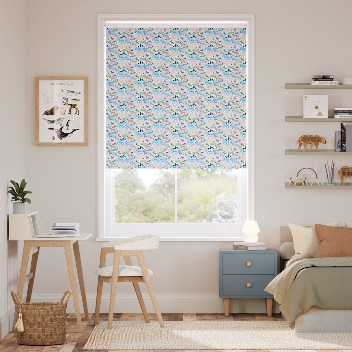 Quey Two Cornflower Roller Blind