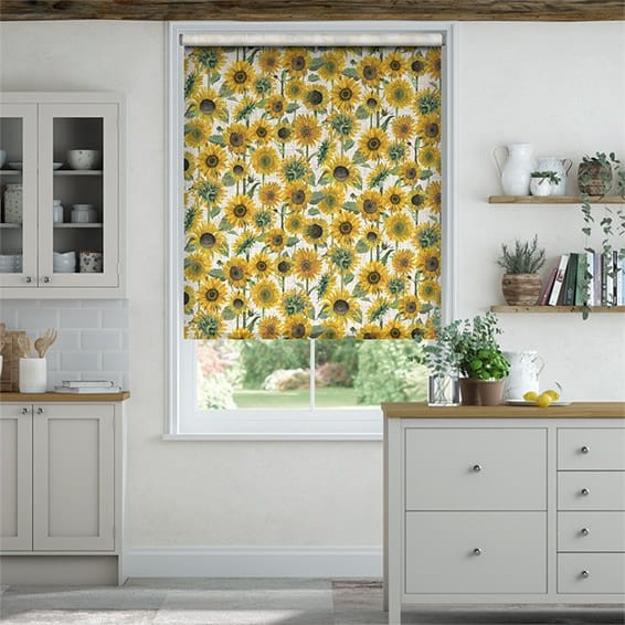 Electric Choices Sunflowers Yellow Roller Blind