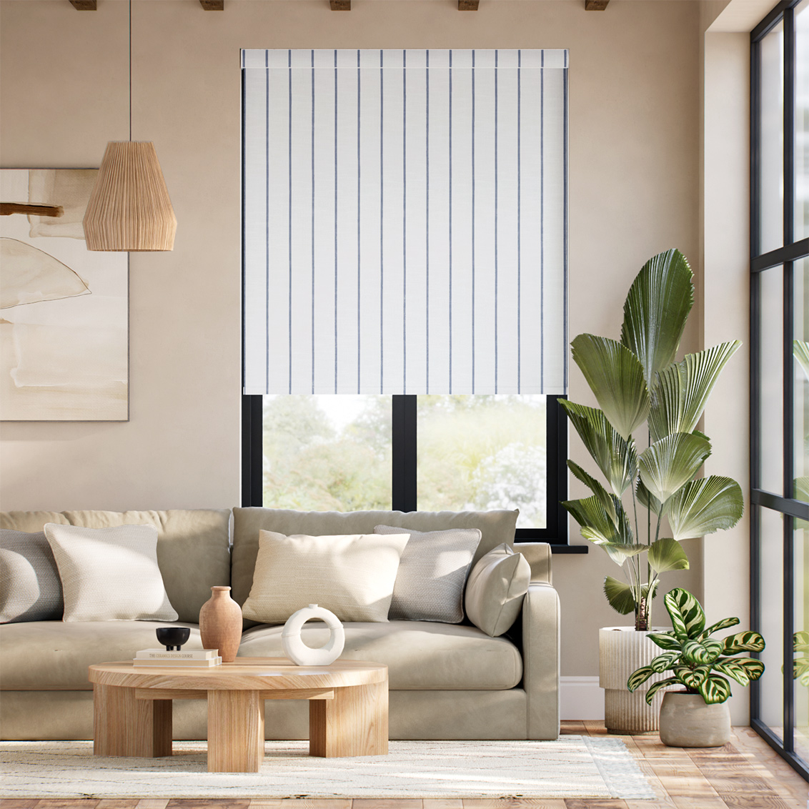 Choices Talia Stripe Navy Roller Blind