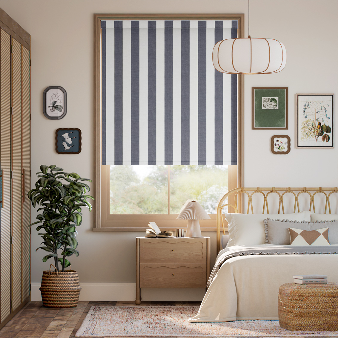 Choices Tessa Stripe Charcoal Roller Blind