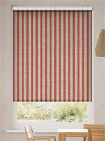 Twist2Go Choices Twill Stripe Linen Party Red Roller Blind thumbnail image