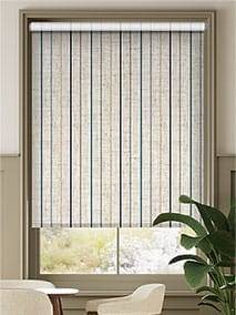 Twist2Go Choices Twill Stripe Linen Ribbon Blue Roller Blind thumbnail image