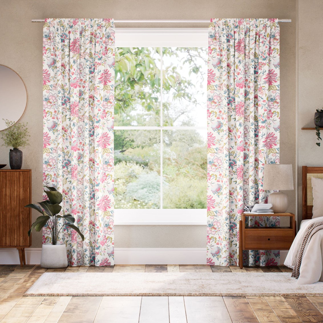 Christelle Carmine Rose Curtains