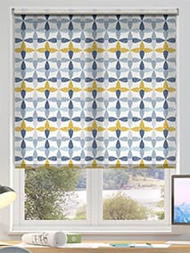 Circus Leaves Blue Roller Blind thumbnail image