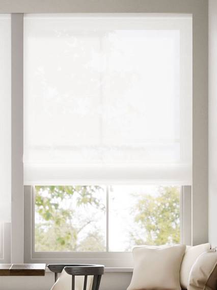 Cirrus Voile Bright White Roman Blind thumbnail image