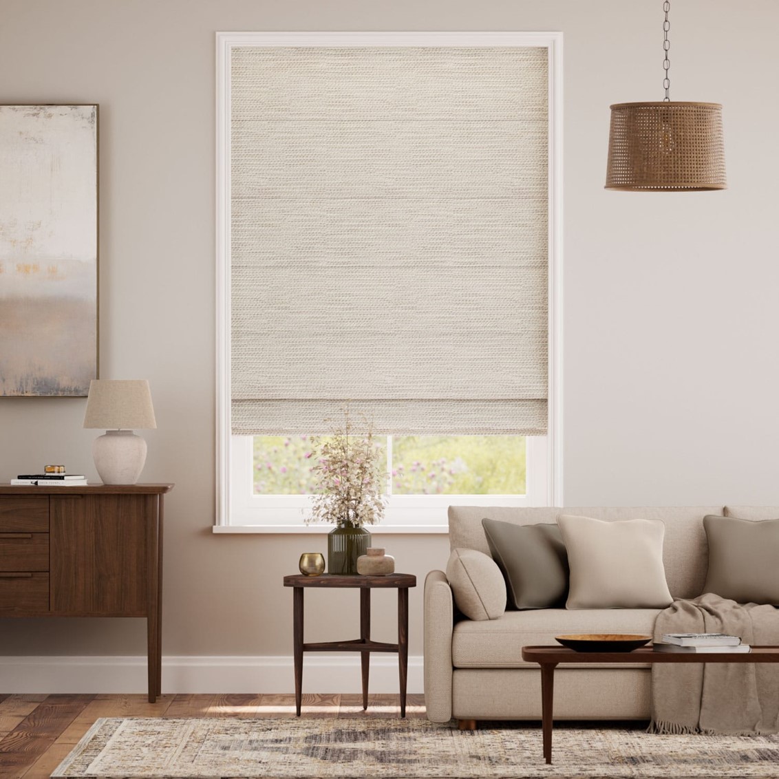 Cleo Limestone Roman Blind