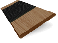 Click2Go Chestnut & Jet Faux Wood Blind - 50mm Slat sample image