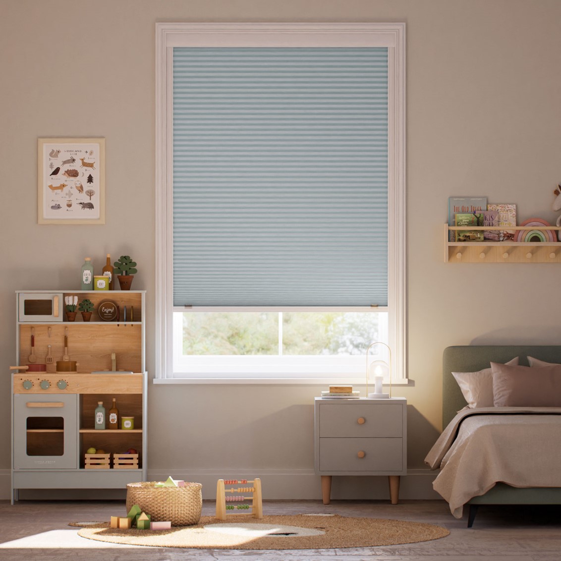 Click2Shade Complete Blackout Blue Haze Thermal Blind