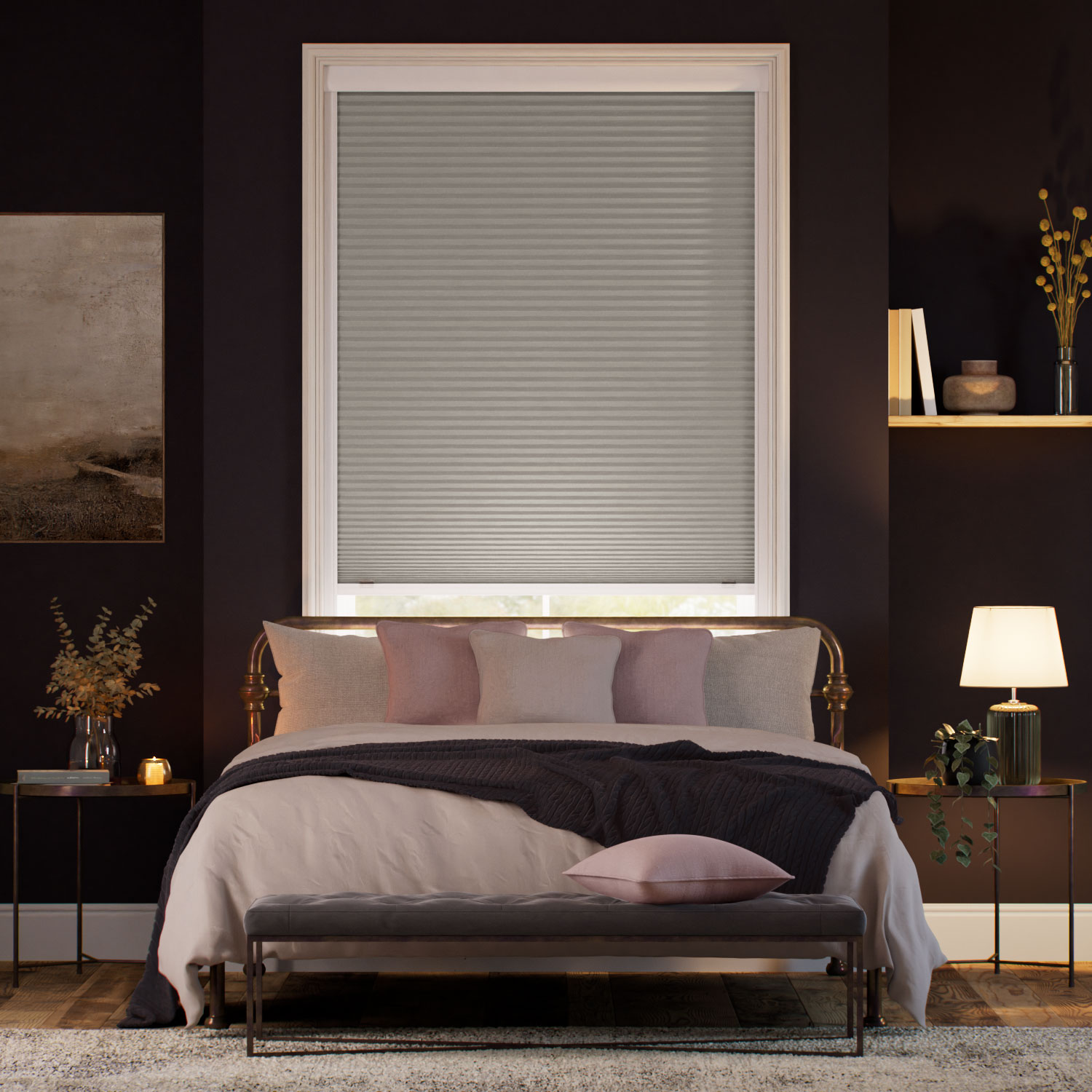 Click2Shade Blackout Gainsboro Grey Thermal Blind