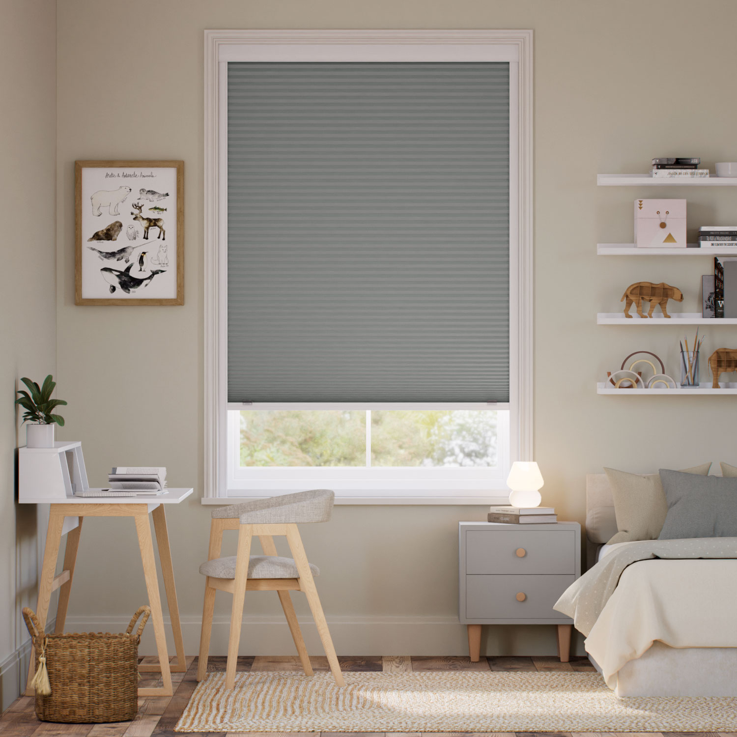 Click2Shade Blackout Nickel Grey Thermal Blind