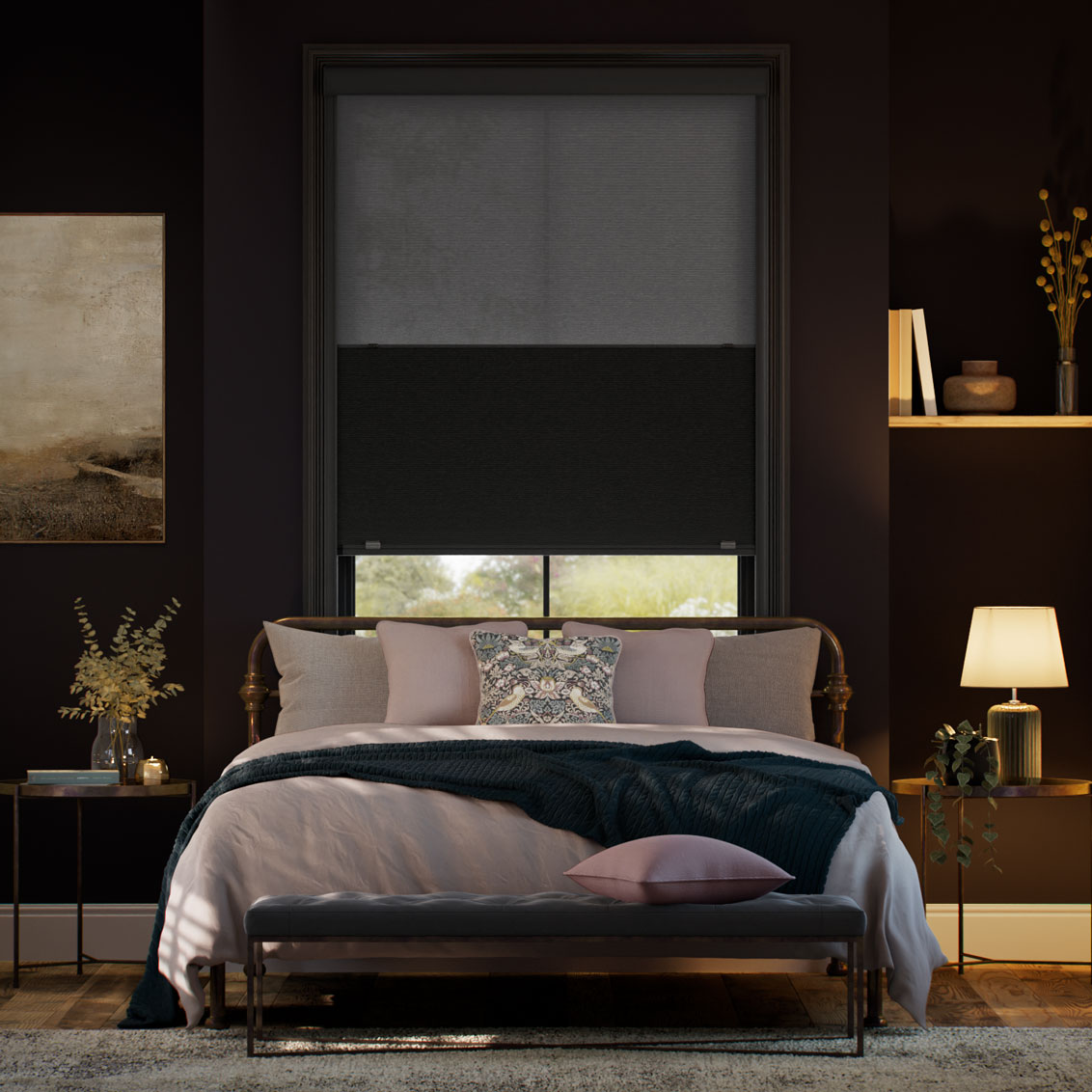 Click2Shade Complete Blackout Night & Day Duo Anthracite Thermal Blind 