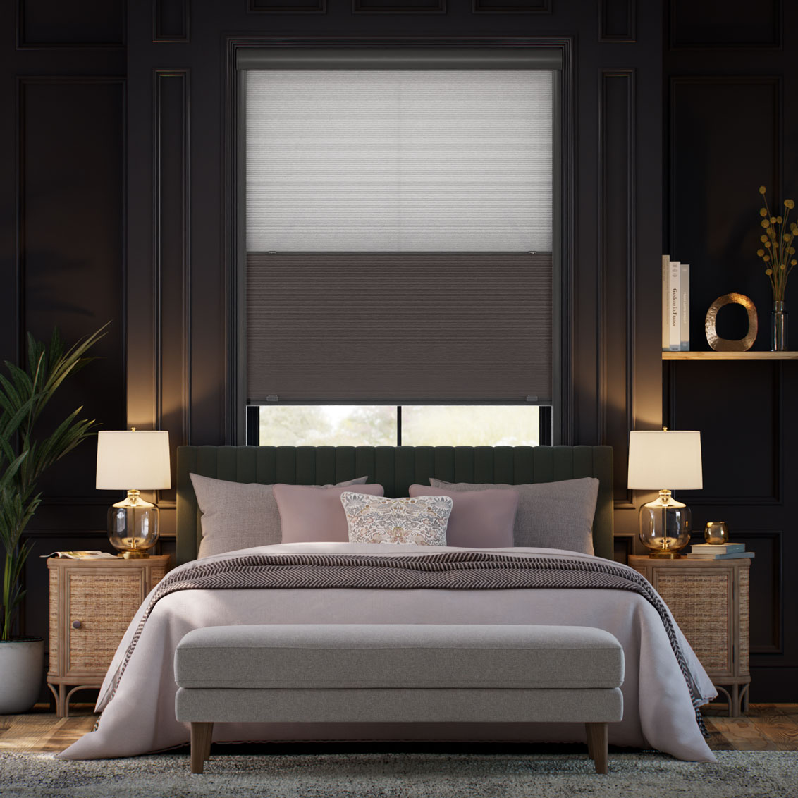 Click2Shade Complete Blackout Night & Day Duo Dark Grey Thermal Blind 