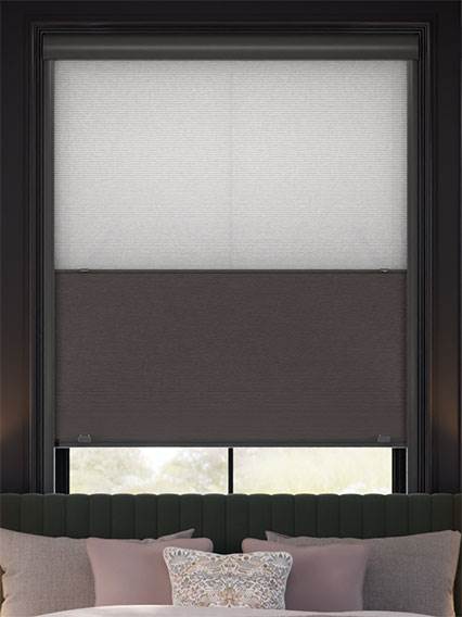 Click2Shade Complete Blackout Night & Day Duo Dark Grey Blackout Pleated Day and Night thumbnail image