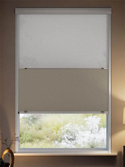 Click2Shade Complete Blackout Night & Day Duo Ivory Blackout Pleated Day and Night thumbnail image