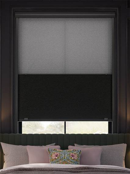 Click2Shade Complete Blackout Night & Day Duo Slate Blackout Pleated Day and Night thumbnail image