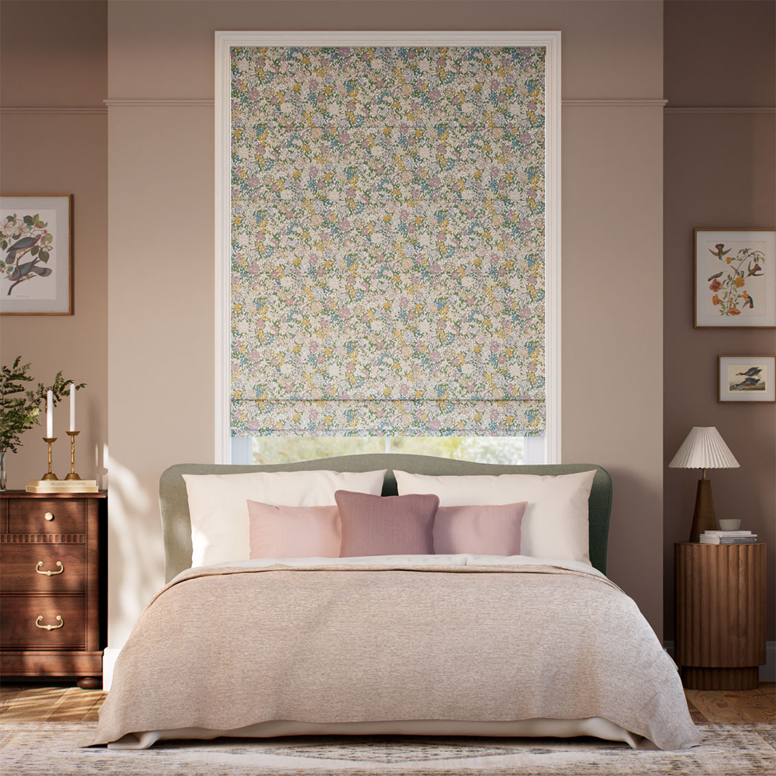 Clint Field Blush Roman Blind