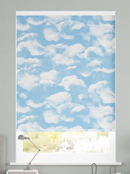 Twist2Go Clouds Blackout Blue Roller Blind thumbnail image