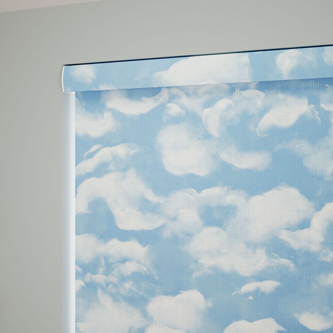 Clouds Blackout Blue Roller Blind