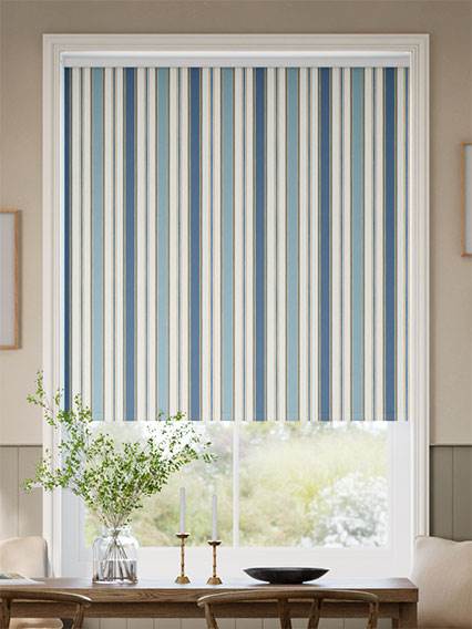 College Stripe Blue Roller Blind thumbnail image