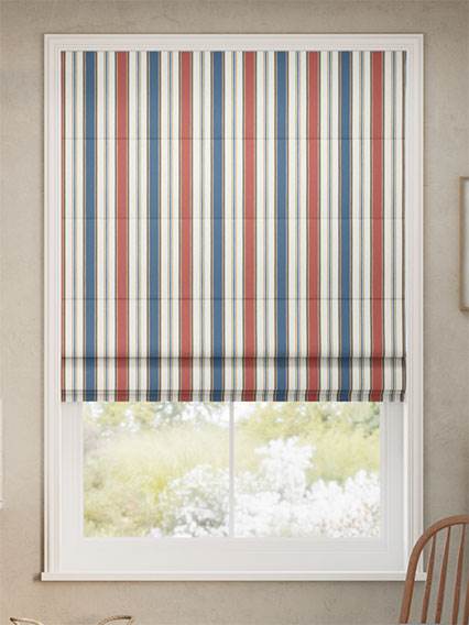 College Stripe Blue & Red Roman Blind thumbnail image