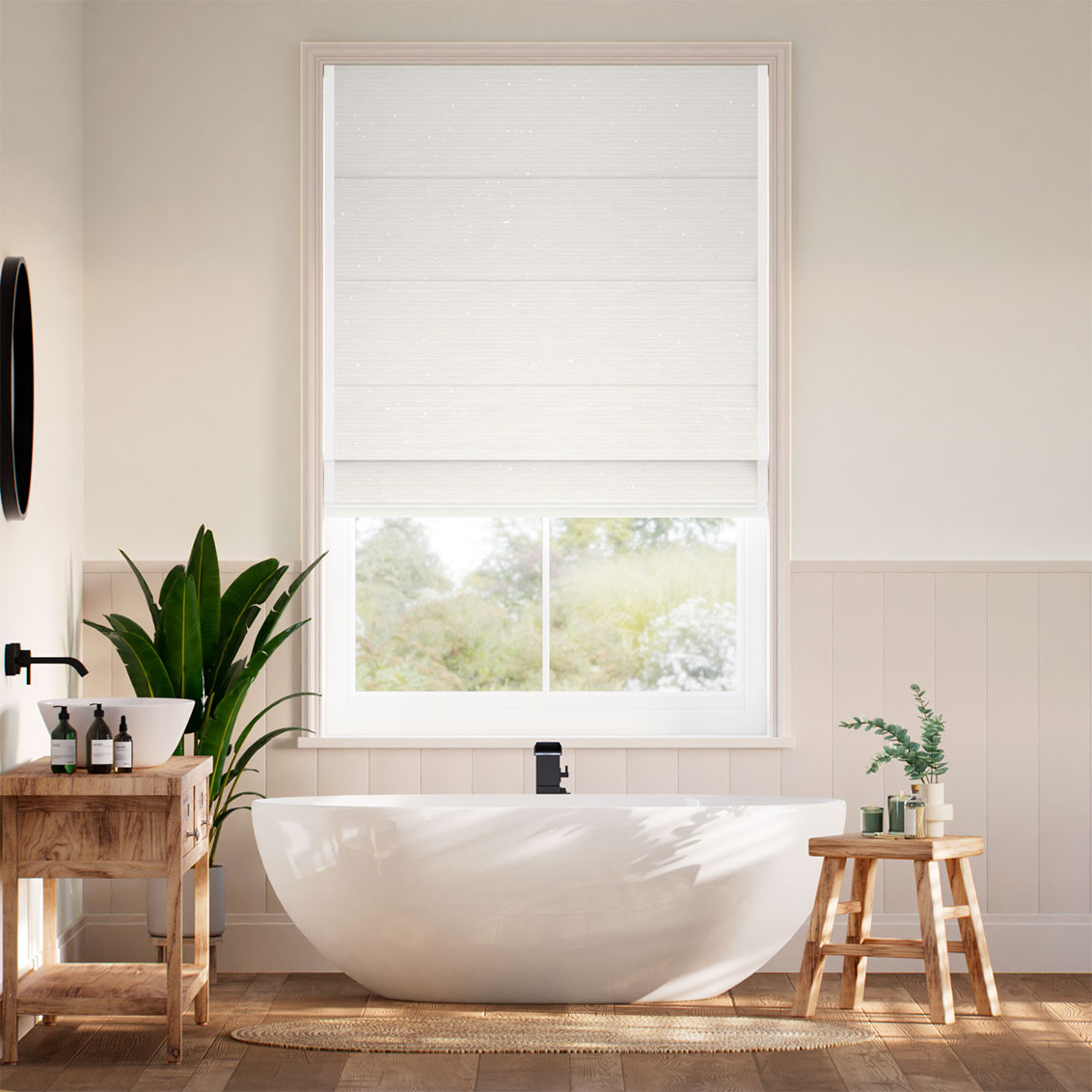 Colorado Ivory & Bone Roman Blind