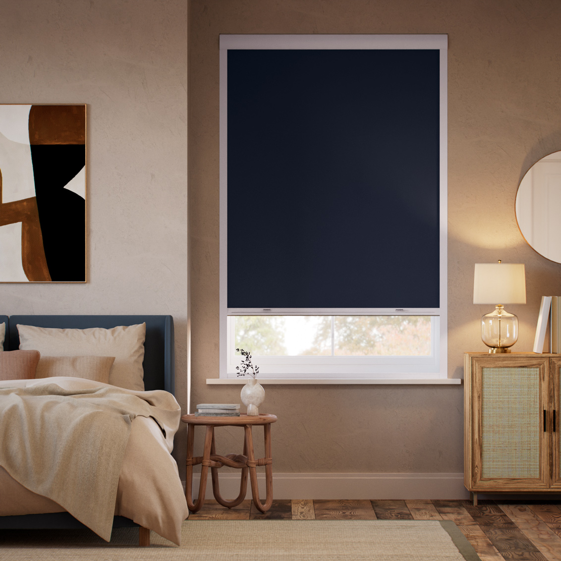 Click2Shade Complete Blackout Eclipse Navy Roller Blind