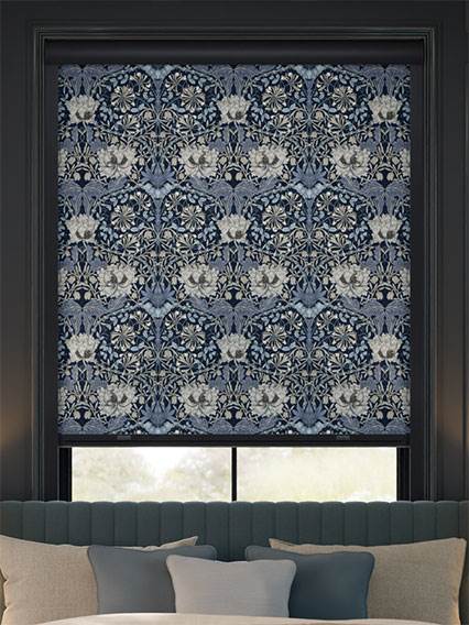 Click2Shade Complete Blackout William Morris Honeysuckle & Tulip Indigo Blackout Roller thumbnail image