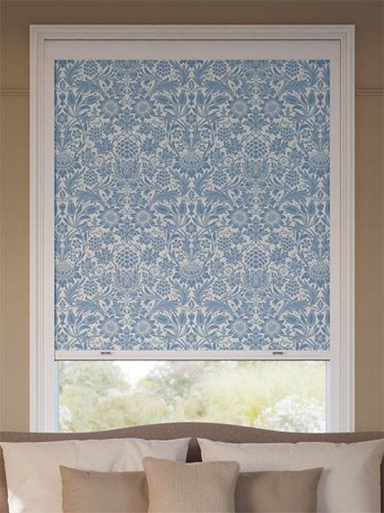 Click2Shade Complete Blackout William Morris Sunflower China Blue Blackout Roller thumbnail image