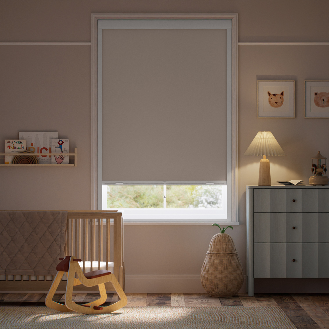 Click2Shade Complete Blackout Titan Warm Stone Roller Blind