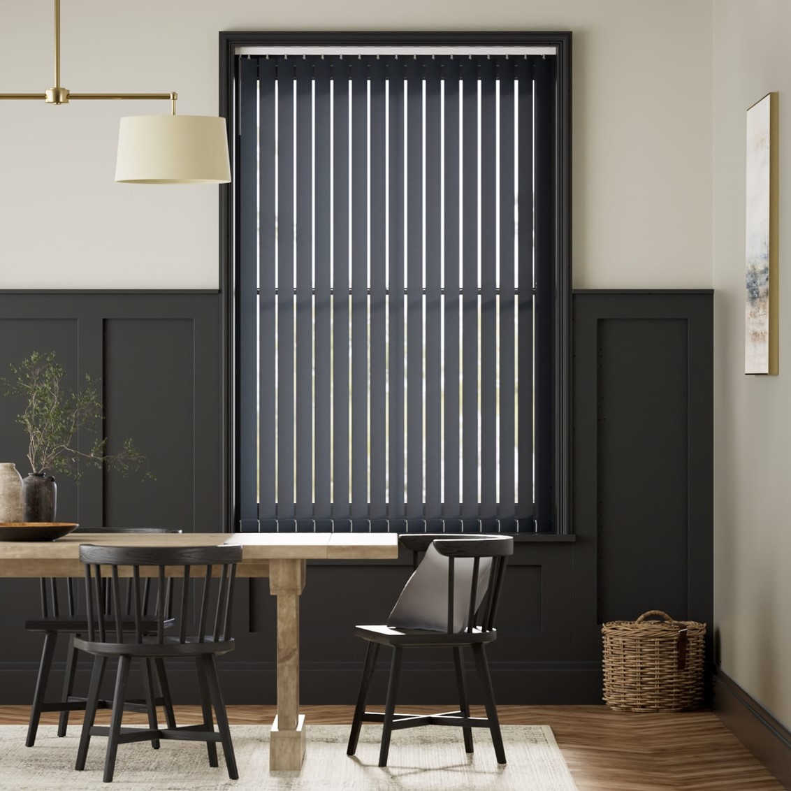 Concordia Shale Blue Vertical Blind