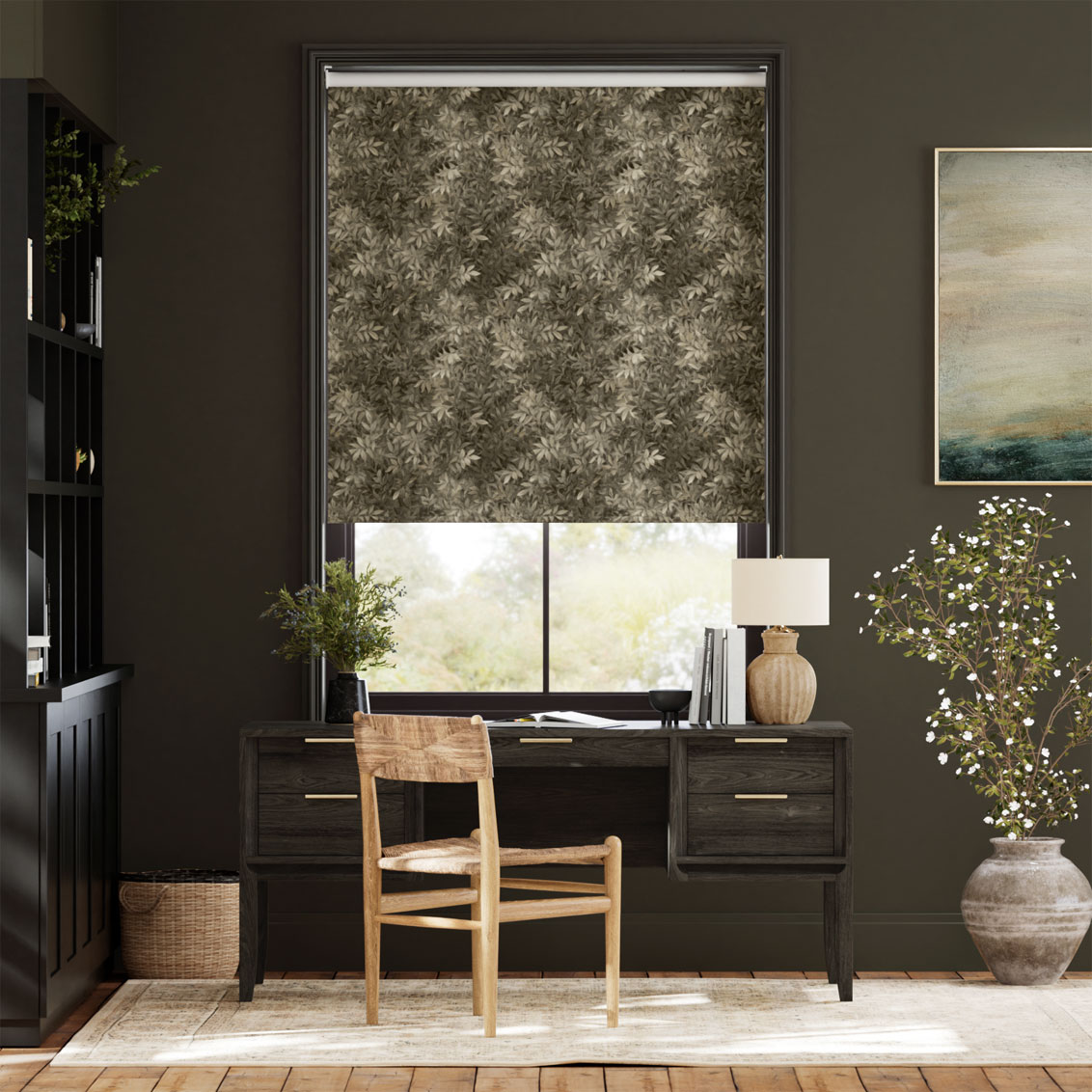Congo Velvet Neutral Roller Blind