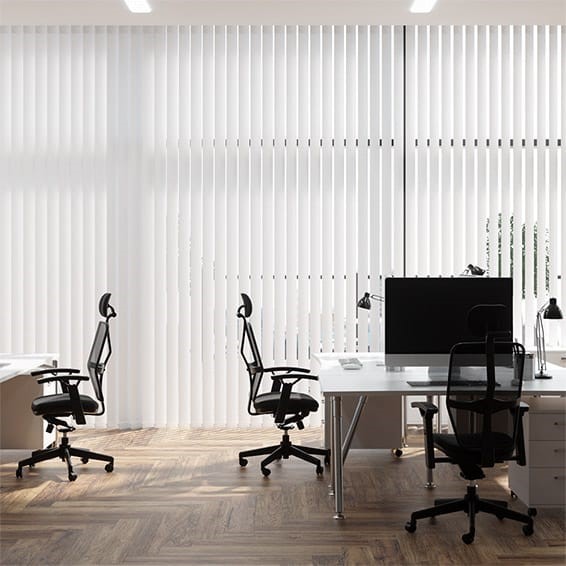 Contract Metropolis PVC Cool White Vertical Blind