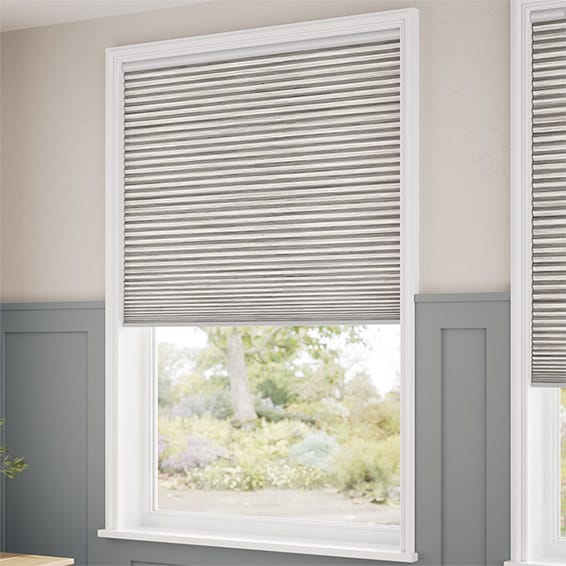 Cordless Double DuoShade Grain Flint Thermal Blind