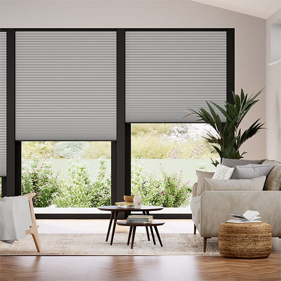 Cordless Double DuoShade Matte Grey Thermal Blind
