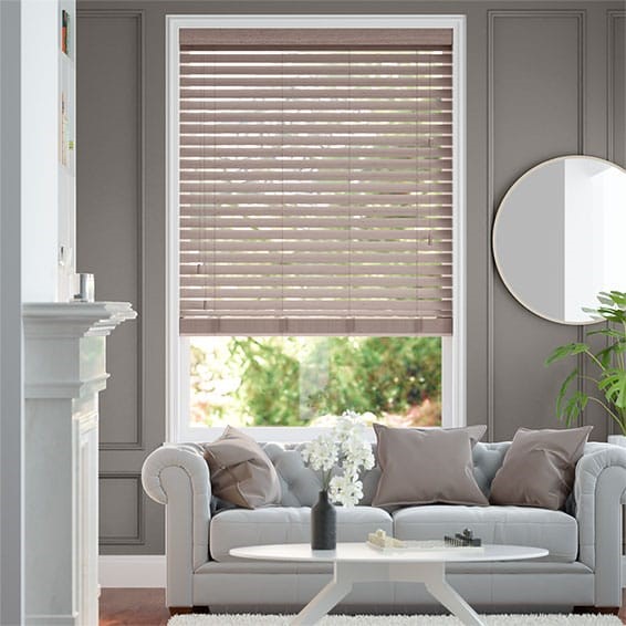 Cosmopolitan Nova Grey Wooden Blind - 50mm Slat