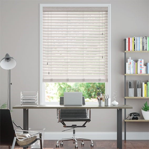 Cosmopolitan White Mist Wooden Blind - 50mm Slat