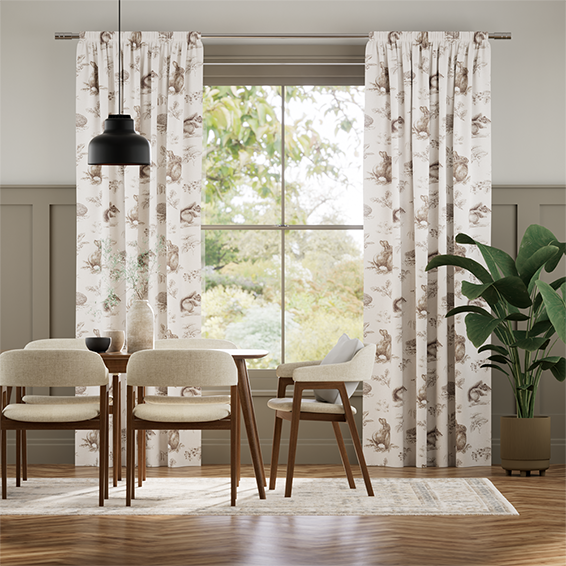 Country Fauna Ivory Curtains