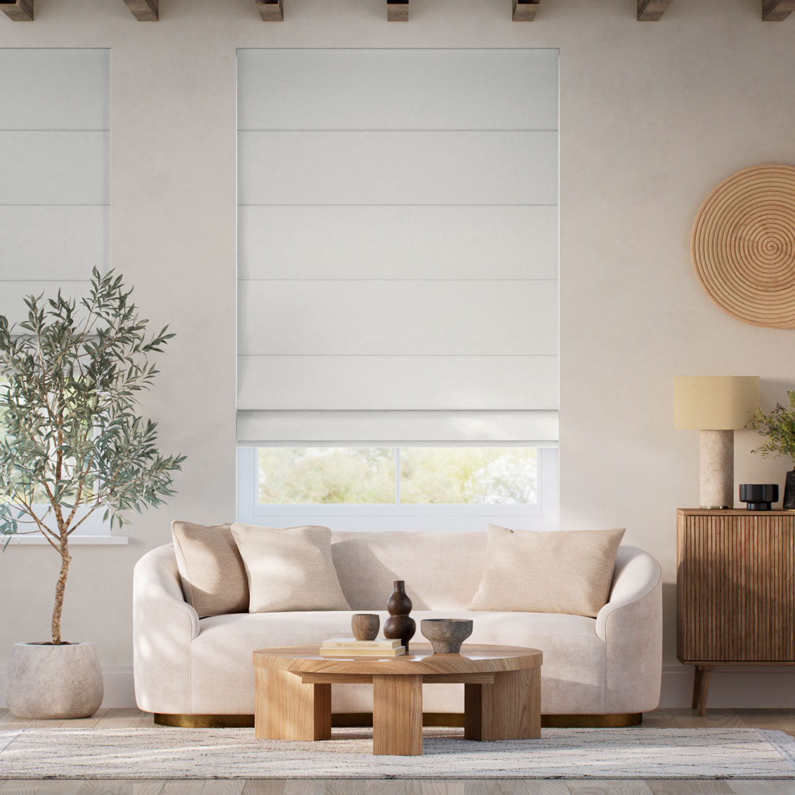 Cromwell Pale Grey Roman Blind