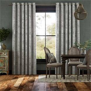 Crushed Velvet Chrome Curtains thumbnail image