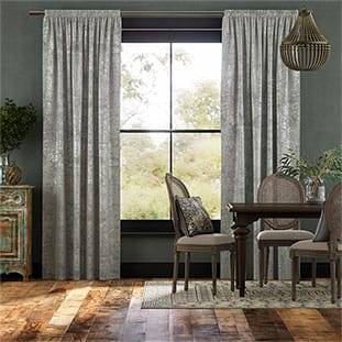 Crushed Velvet Chrome Curtains thumbnail image