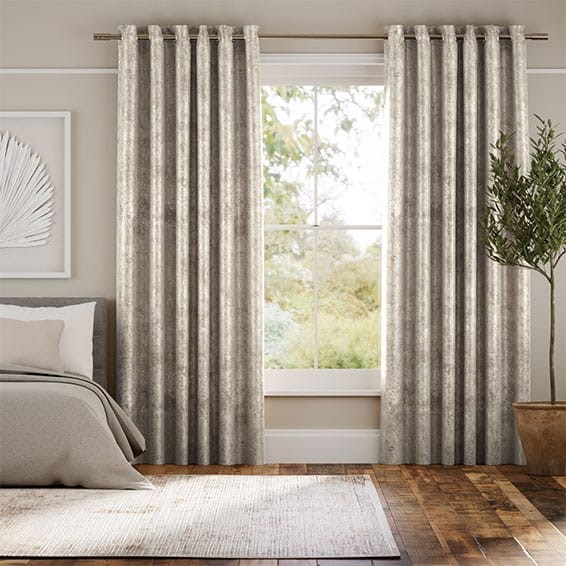 Crushed Velvet Light Bronze Curtains