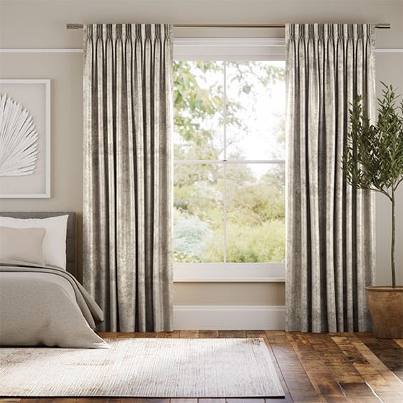 Crushed Velvet Light Bronze Curtains