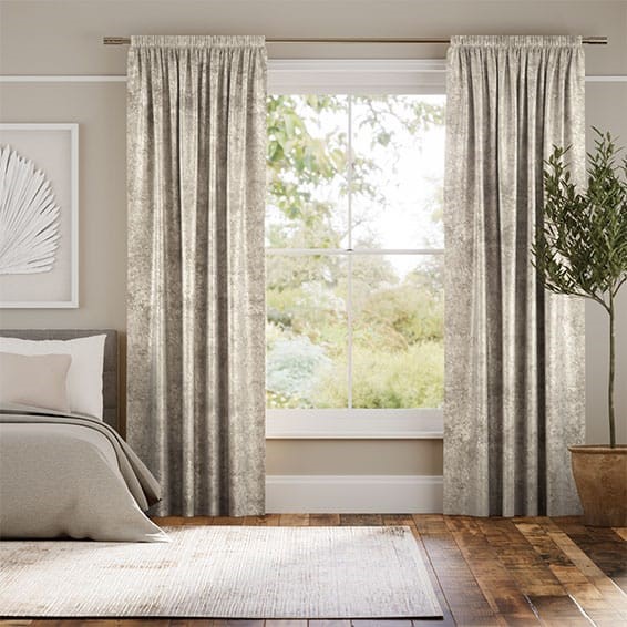 Crushed Velvet Light Bronze Curtains