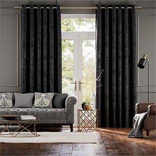 Crushed Velvet Obsidian Curtains thumbnail image