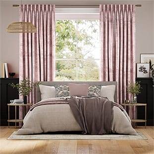 Crushed Velvet Rose Quartz Curtains thumbnail image