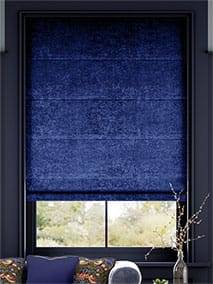 Crushed Velvet Royal Blue Roman Blind thumbnail image