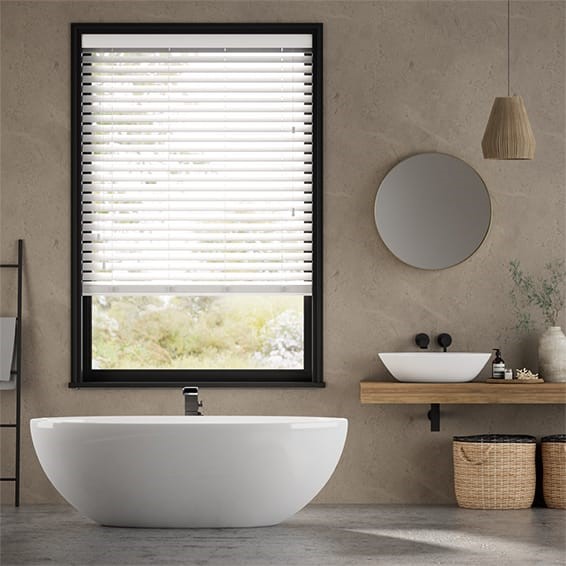 Cumulus White Wooden Blind - 50mm Slat