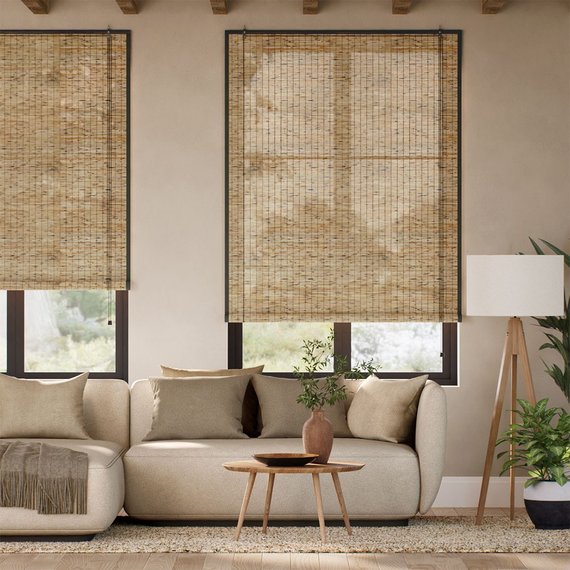 Cusco Maple & Coal Roll Up Blind