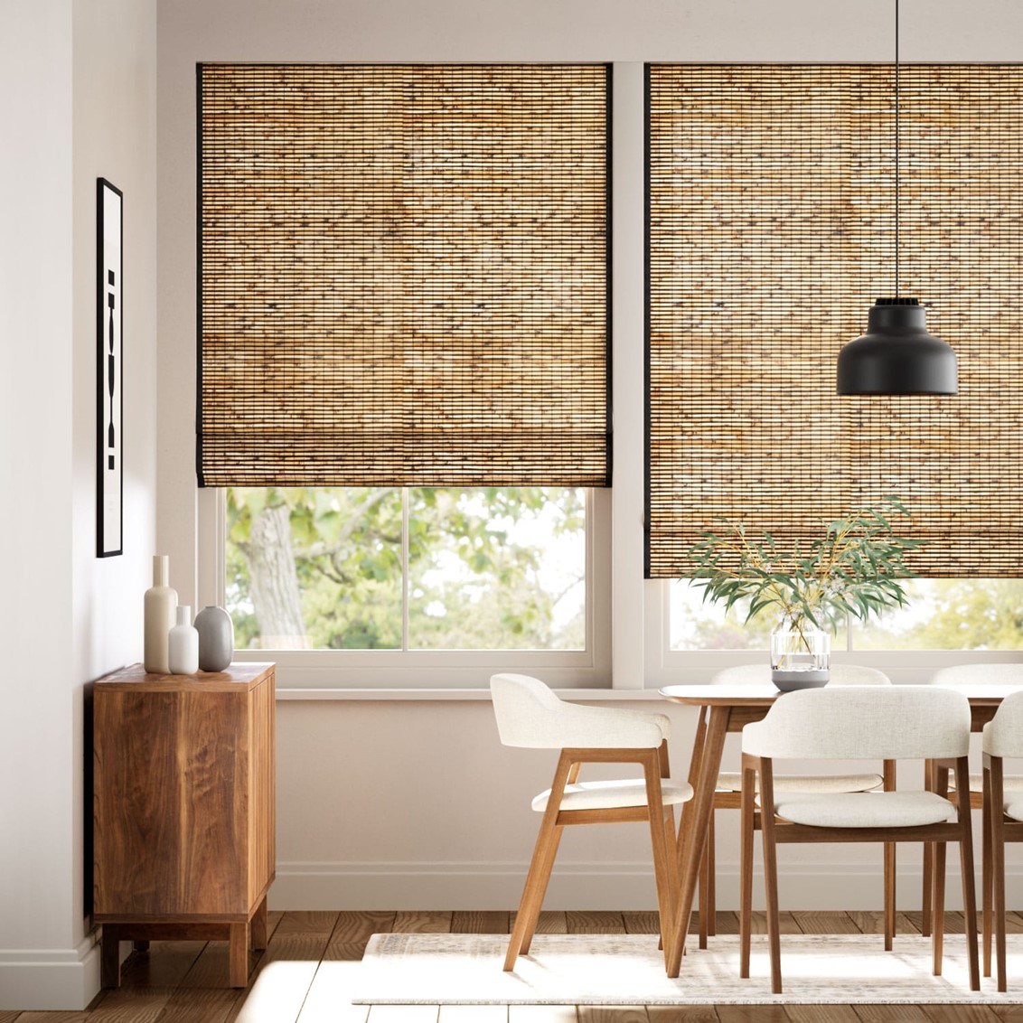 Cusco Maple & Coal Roman Blind